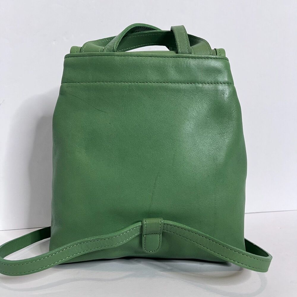 Coach Vintage Pear Green Leather Mini Bantam Backpack Brass Hardware USA - Picture 2 of 16